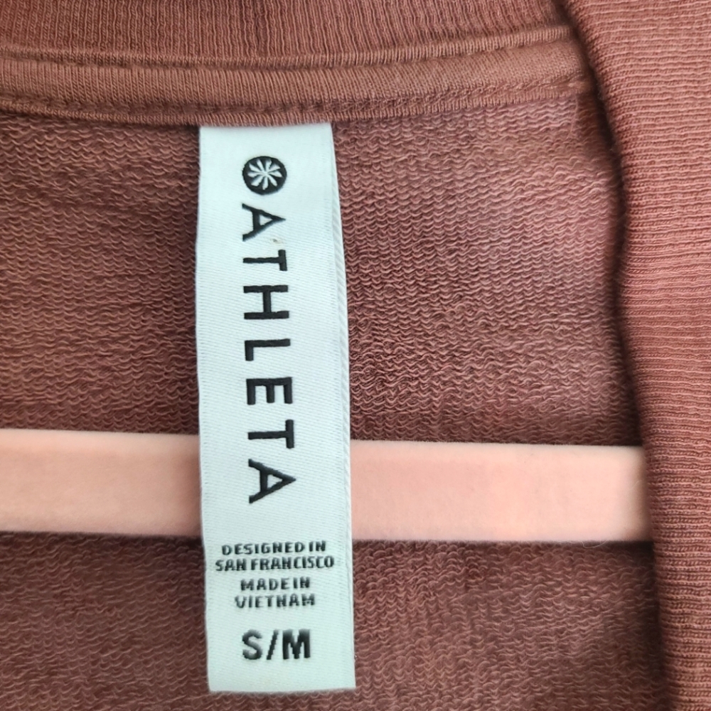 ATHLETA Lotus Wrap Oversized Soft Cozy Open Cardigan Mauve - Picture 6 of 11